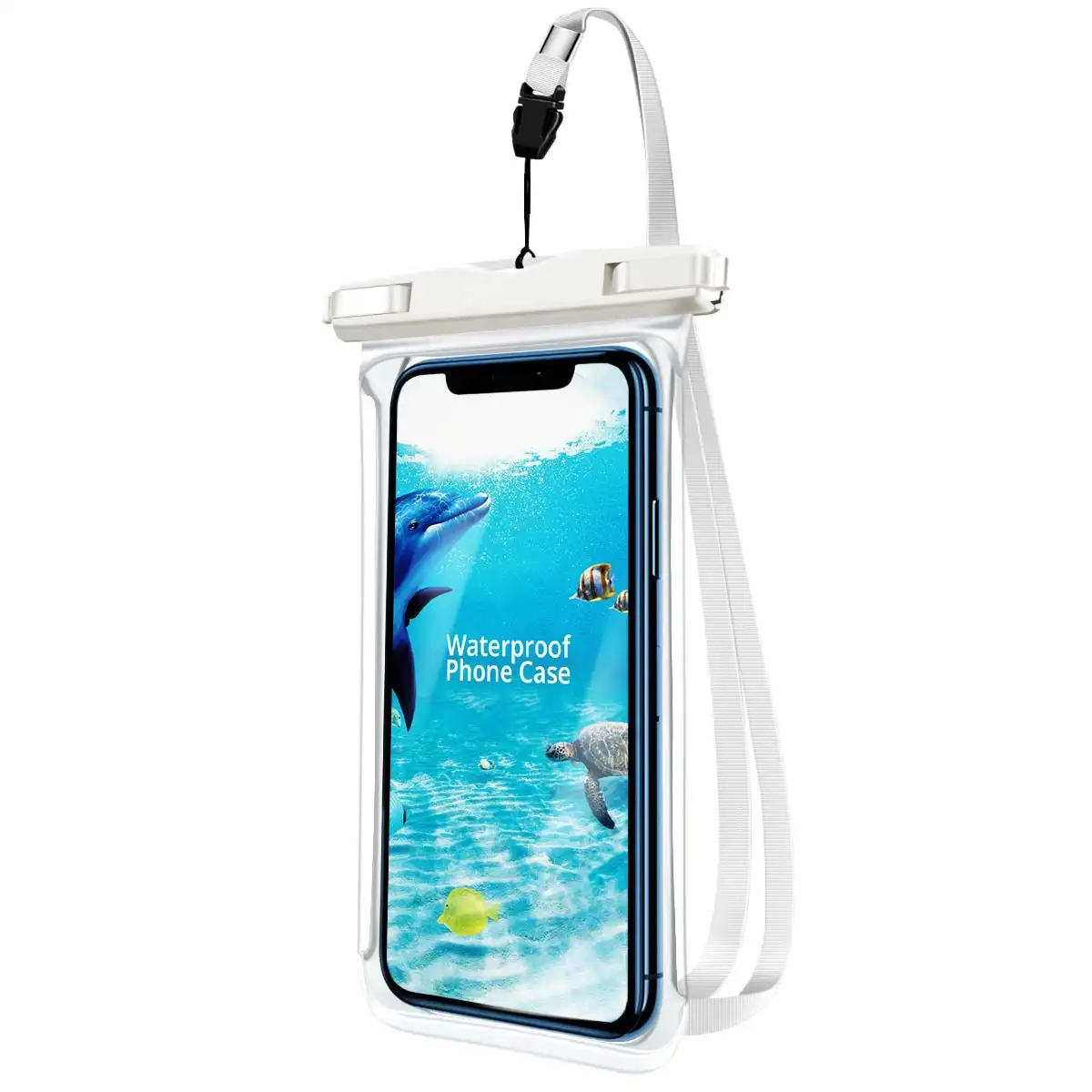 Vente en gros de pochette de téléphone portable étanche à l'eau, universelle, colorée, personnalisée, en PVC TPU, étanche, pour carte de paiement en mer
