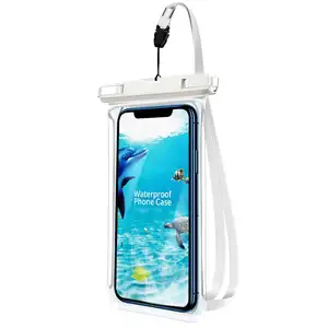 Toptan fabrika evrensel renkli su geçirmez cep telefonu kılıfı özel PVC TPU su geçirmez telefon kılıfı çanta deniz nakit kart için
