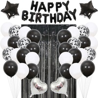 27Pcs Rose Or Fête D'anniversaire Fournitures Ensemble Joyeux Anniversaire Bannière Feuille Étoile Coeur Ballons 16 pouces Joyeux Anniversaire Ballon Ensemble