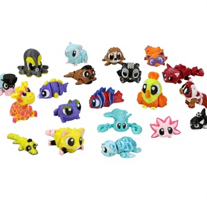 Ensemble de figurines d'animaux imprimées en 3D 2026, jouets articulés flexibles anti-stress, décorations mignonnes pour animaux de bureau, idéales pour les cadeaux de fête - Product Image 4