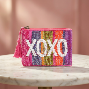 Monedero bordado a mano con cuentas, bolsa con cremallera y logotipo personalizado, bolsa de algodón para cambio, para regalo de boda - Product Image 1