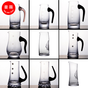 Logo personnalisé Diviseur de verre à vin blanc Distributeur de vin Pichet à liqueur avec bec verseur et balance Petit Soju Maotai Carafe avec poignée - Product Image 2
