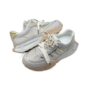 Colección Primavera 2025, Zapatos Planos Casuales Estilo Universitario para Mujer, Versátiles y Modernos, de Dos Colores con Cordones, Color Champán - Product Image 3