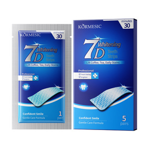 KORMESIC 5 paires de patchs blanchissants pour les dents 7D avec logo personnalisé, vente en gros, marque privée, soins bucco-dentaires, bandelettes dentaires - Product Image 6