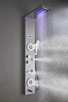 Ensembles de douche Offre Spéciale salle de bain mural en acier inoxydable Massage Corps Jets LED affichage numérique 6 fonctions panneau de douche intelligent