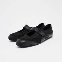 ZA Nouvelle Collection Été – Chaussures Ballerines Rétro Mary Jane Décolletées pour Femme 2025 – Décontractées, Extérieur, Rehaussantes, Semelle Épaisse, Velcro