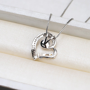 จี้ไข่มุกเงินแท้ S925 พร้อมถาดเปล่า ILOVEU ไข่มุก Love Pearl 8-10 มม. แบบขี้ผึ้ง DIY อุปกรณ์ทำเครื่องประดับ 1467 - Product Image 4