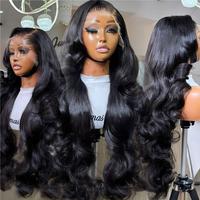 Peluca frontal de encaje 13x4 sin pegamento, 100% vietnamita, súper doblemente estirada, lisa, color natural, cabello humano virgen sin procesar SDD para mujer