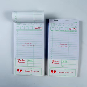 Carta per assegni ospiti verde, senza carbone con 17 righe, 2 parti prenotate, custodia da 50 libri - Product Image 1