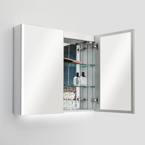 Gabinete de espejo de baño rectangular LED moderno con enchufe de afeitadora Espejo de pared inteligente para salón Uso en Hotel Solución de diseño gráfico - Product Image 2