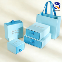 Caja de Empaque para Collares con Logotipo en Lámina Dorada Rosa, Personalizable con su Propio Tamaño, Laminación Mate y Diseño Gratuito