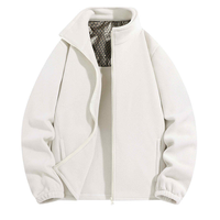 Veste à capuche pour homme personnalisée, automne-hiver, manches longues, coupe ample, coupe-vent, tissu polaire chaud, 100% polyester, séchage rapide