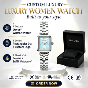 Reloj de Cuarzo Unisex Personalizado, Correa Ovalada de Acero Inoxidable, Esfera Analógica con Pedrería, Elegante y Moderno, Movimiento SEIKO, Resistente al Agua 3ATM - Product Image 3