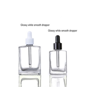 Tùy chỉnh rỗng 15ml 30ml 50ml 100ml Pháp vuông rõ ràng thủy tinh mỹ phẩm chai tinh dầu tre Chai nhỏ giọt - Product Image 3