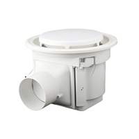 Ventilateur d'extraction silencieux 2-en-1 pour salle de bain à haut débit d'air, conduit de 125 mm, moteur en cuivre pur avec lumière LED, 275 m³/h, faible niveau sonore ≤45 dB, idéal pour hôtel