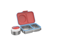 Boîte à lunch bento en acier inoxydable avec plateau intérieur amovible, anti-fuite, sans BPA, compatible micro-ondes, chauffable, qualité alimentaire, 2 compartiments