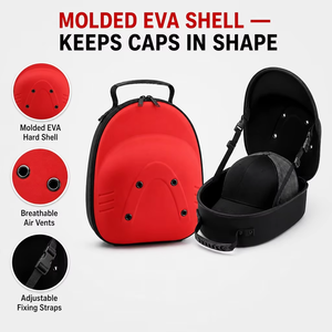 Estuche Rígido Personalizado de EVA para Gorras de Béisbol, Nuevo Estilo, <span class=keywords><strong>Bolsa</strong></span> Organizadora de Viaje para Sombreros, a Prueba de Golpes, Protectora, OEM, Venta al Por Mayor - Product Image 2