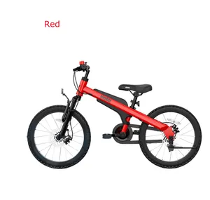 Ninebots bicicleta infantil de 18 polegadas, azul e vermelho, duas rodas, bicicleta esportiva para crianças de 5-10 anos