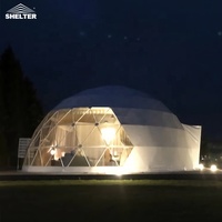 Dôme de tente géodésique de glamping de haute qualité, imperméable et durable, demi-sphère, diamètre 6 m, maison dôme igloo