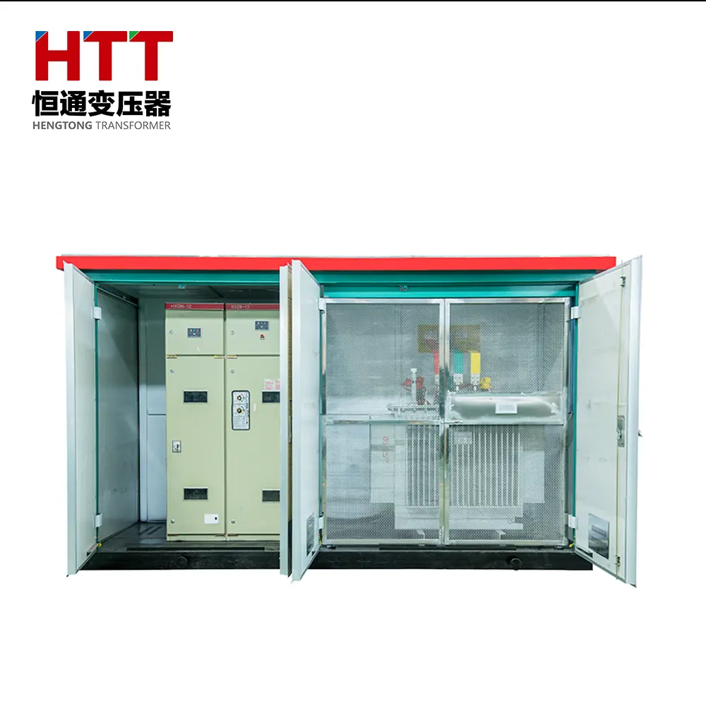 HTT officiële fabrikant YB 10kV 30 ~ 1600KVA aanpasbare geprefabriceerde onderstation transformator outdoor geprefabriceerde onderstation