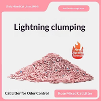 Litière pour chat au tofu parfumé pêche rose – Désodorisante et agglomérante rapide, contrôle puissant des odeurs, jetable dans les toilettes, sans poussière et biodégradable