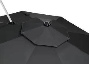 Aul. de jardin haut de gamme à balancier. <span class=keywords><strong>Parasol</strong></span> lumineux à <span class=keywords><strong>LED</strong></span>, <span class=keywords><strong>parasol</strong></span> romain <span class=keywords><strong>pour</strong></span> restaurant, hôtel, piscine - Product Image 3