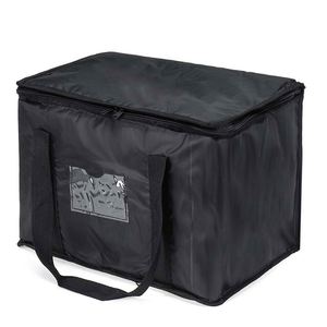 Sac isotherme de voyage noir imperméable en toile personnalisable par le fabricant pour plats à emporter - Product Image 2