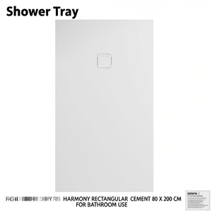 Receveur de douche rectangulaire Harmony en ciment 80 x 200 cm pour salle de bain - Product Image 2