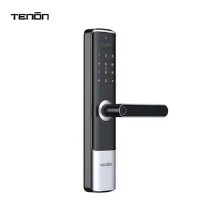 Tenon OEM Waterproof Keyless Electronic Tuya Bluetooth Biometric Smart Fingerprint Locks Door For Home Digital