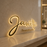 Enseigne en acrylique personnalisée, enseignes murales avec logo, enseignes commerciales, logo rétroéclairé pour extérieur
