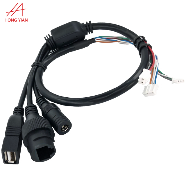 Custom D-Sub RJ45 USB SCSI Connector Audio Wiring Harness Cable Assembly