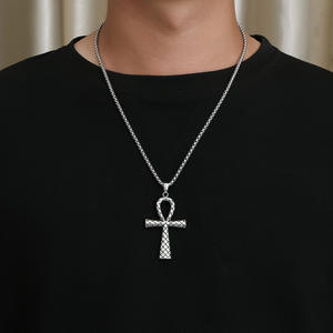 Ankh <b>Cross</b> Stainless Steel Necklace Unisex Pendant Gift Jewelry Fashion Charm - Product Image 2