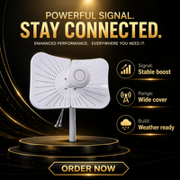 Antenne parabolique MIMO à gain élevé 22dBi pour l'extérieur, amplificateur de signal WiFi pour routeur 4G 5G