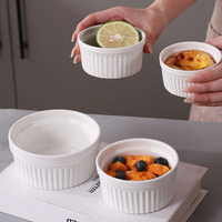 Bol de cuisson soufflé Pudding Dessert Tasses Ramequins en céramique personnalisés