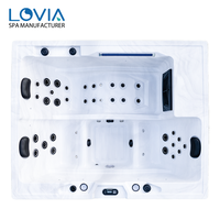 Bain à remous extérieur de luxe pour 3 personnes, compact, en acrylique, avec système de contrôle Balboa, pour jardin ou patio