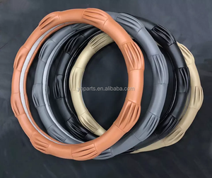 Housse de <span class=keywords><strong>volant</strong></span> de voiture en <span class=keywords><strong>cuir</strong></span> de 38 cm, style sport, antidérapante et anti-rayures - Product Image 5