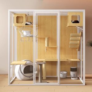 <span class=keywords><strong>Casa</strong></span> para Gatos Panorámica, Grande, de Madera Maciza y Vidrio, con Diseño de Lujo - Product Image 4