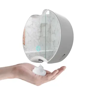 Dispenser di sapone intelligente in plastica ABS montato a parete per bagni con sensore di nuovo Design Dispenser di sapone liquido con serratura