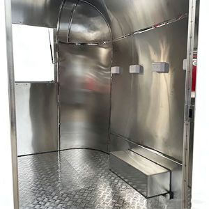 รถเข็นขายอาหารพื้นผิวกระจกทันสมัย ผู้เชี่ยวชาญด้านรถเข็นขายขนมมาการอง คัพเค้ก ไอศกรีม สำหรับงานแต่งงาน - Product Image 4