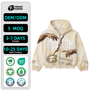 Sudadera con capucha de forro polar para hombre, personalizada, de invierno, estilo urbano, ODM, 500GSM, de alto gramaje, corte holgado, con letras vintage, lavado a la piedra, oversize, hombro caído - Product Image 1