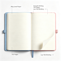 Carnet de voyage personnalisé avec logo, format A5/A6, en cuir PU, reliure cousue, pages intérieures colorées, couverture en cuir portable, journal promotionnel