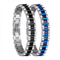 Bracelet de mode en acier inoxydable de haute qualité, style chaîne à maillons de rappeur, bracelet de montre pour couple