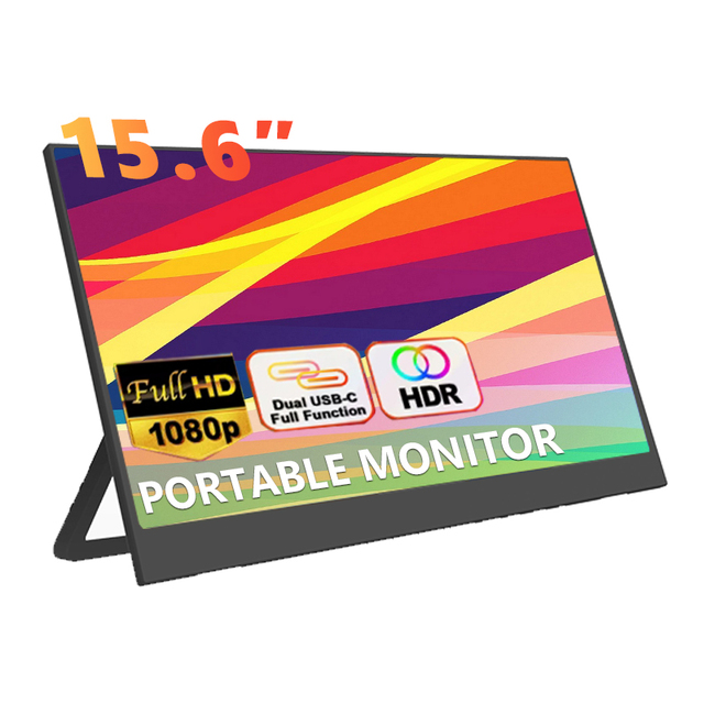 Hot Sale 15.6 Inch Portable Monitor for Laptop 1080P Display USB Type-C IPS LCD Gaming Monitor