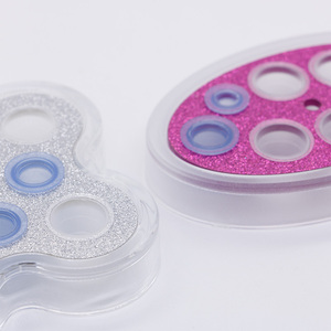 2025 nouveau trèfle acrylique 9 trous broderie tatouage couleur porte-gobelet ensemble 9 trous conception elliptique matière plastique - Product Image 6