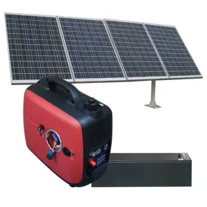 Portable 12V 24V 48V 60V DC gasoline generator for household solar hybrid power station