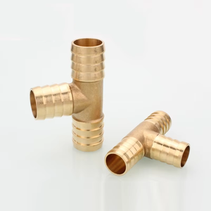 Conector de pagoda de tres vías en forma de T Manguera blanda de gas natural de fundición de baja presión de cobre pulido de cabeza cuadrada de tres puntas tipo T - Product Image 4