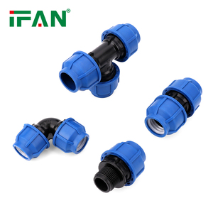 Personnalisation d'usine IFAN tous les Types taille bleu HDPE PP raccords de compression pour l'approvisionnement en eau d'irrigation agricole - Product Image 2