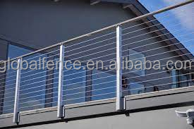 Reilbu Vente directe d'usine Garde-corps d'<span class=keywords><strong>escalier</strong></span> carré en acier inoxydable Câble en acier 42'' Poteau de terrasse - Product Image 3