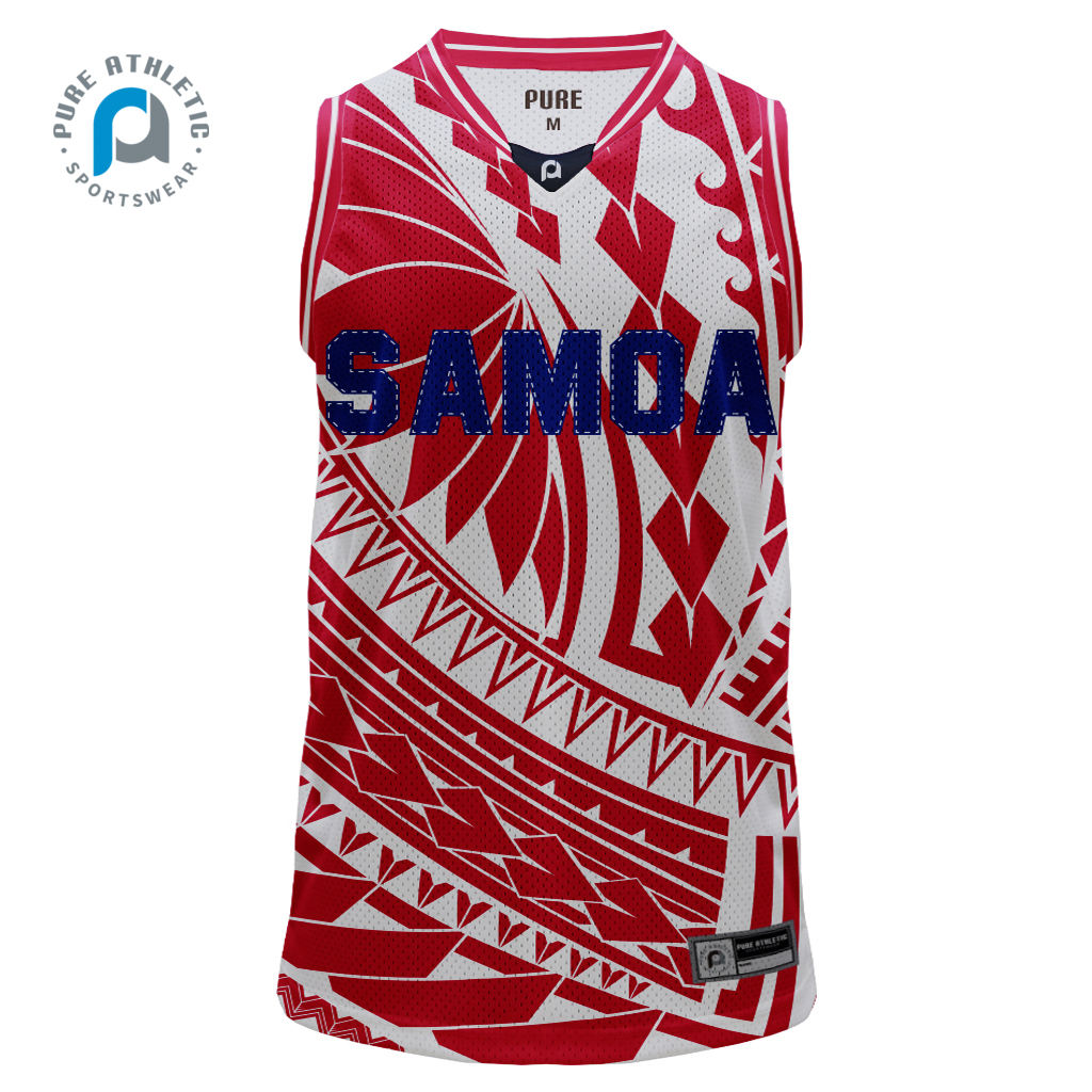 PURE SAMOA 100% Polyester Basketball Singlets Quick Dry - Main Image