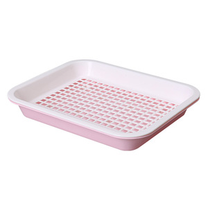 Rectangular Double Layer Plastic Fruit Tray L Size Stackable Kitchen Vegetable Drainer Mixed Color Packaging - Product Image 5